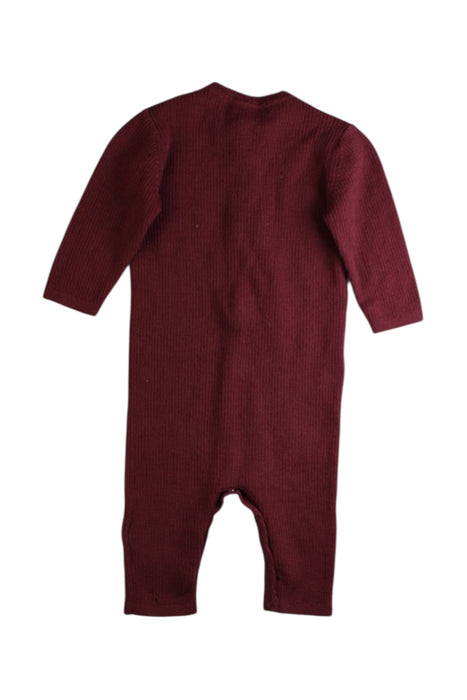 A Burgundy Long Sleeve Jumpsuits from Bonpoint in size 3-6M for girl. (Back View)
