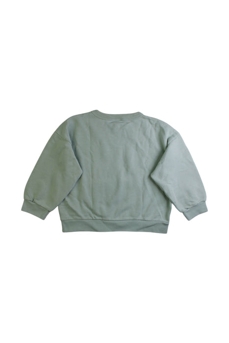 A Green Crewneck Sweatshirts from Petit Bateau in size 4T for girl. (Back View)