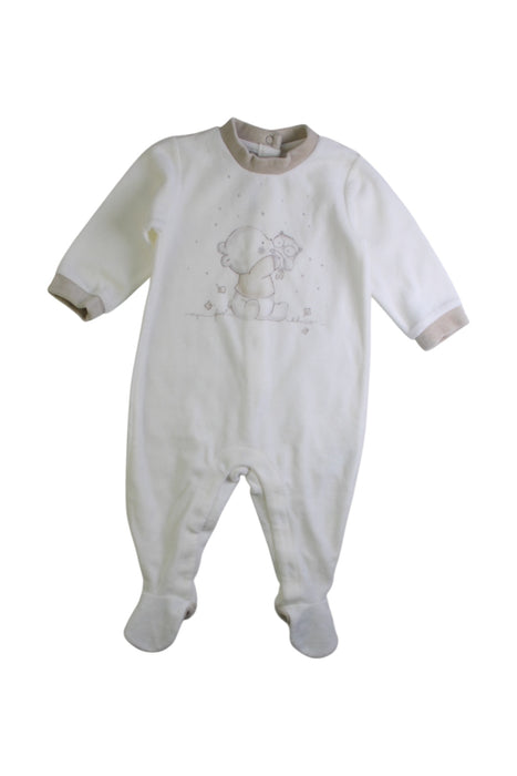 A White Onesies from Chicco in size 3-6M for boy. (Front View)