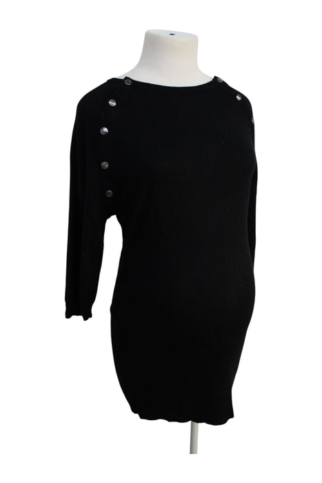 A Black Sweater Dresses from Seraphine in size Maternity-XS for maternity. (Back View)