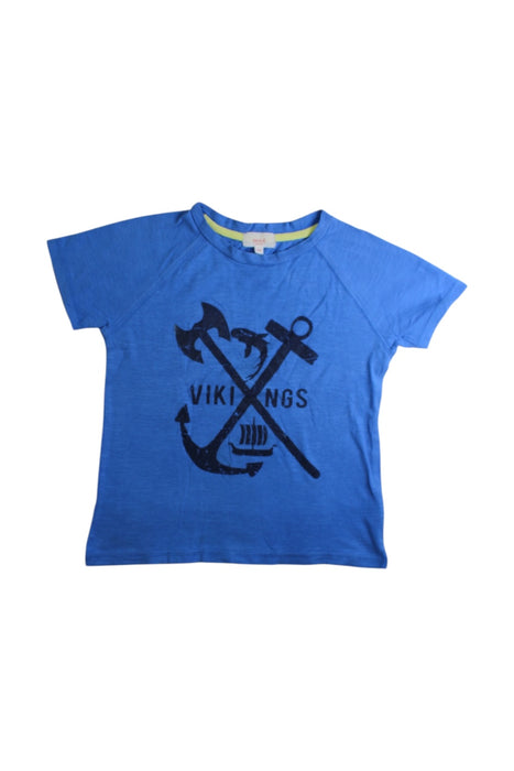 A Blue Short Sleeve T Shirts from Seed in size 4T for boy. (Front View)