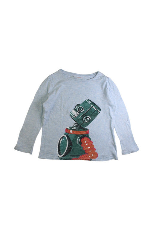A Grey Long Sleeve T Shirts from Seed in size 4T for boy. (Front View)