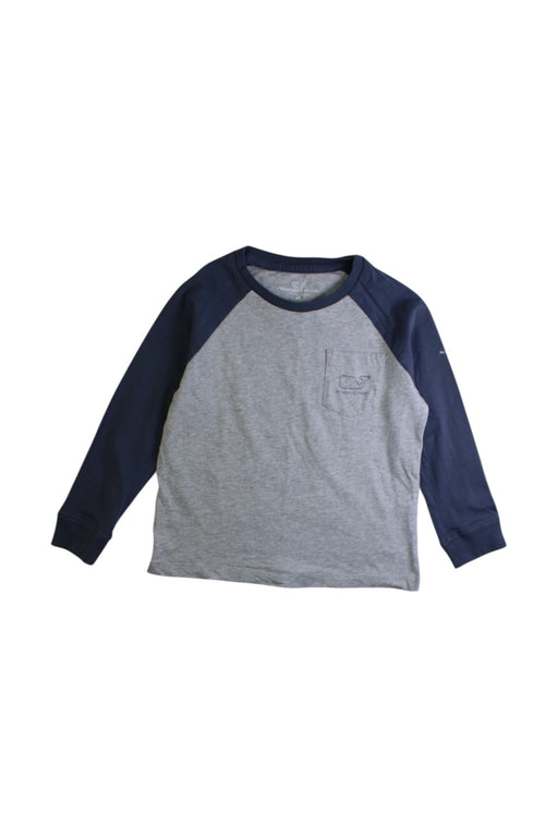 A Grey Long Sleeve T Shirts from Vineyard Vines in size 4T for boy. (Front View)
