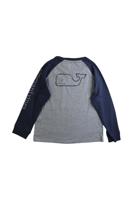 A Grey Long Sleeve T Shirts from Vineyard Vines in size 4T for boy. (Back View)