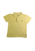 A Yellow Short Sleeve Polos from Crewcuts in size 4T for boy. (Front View)