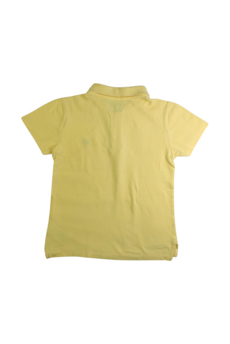 A Yellow Short Sleeve Polos from Crewcuts in size 4T for boy. (Back View)