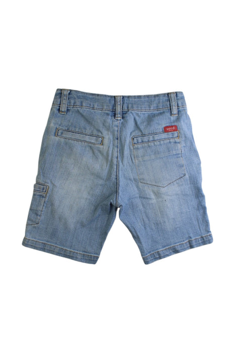 A Blue Shorts from Seed in size 5T for boy. (Back View)