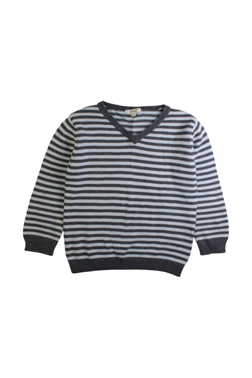 A Navy Sweatshirts from Seed in size 4T for boy. (Front View)