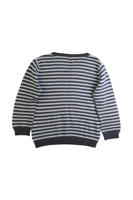 A Navy Sweatshirts from Seed in size 4T for boy. (Back View)