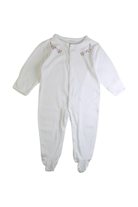 A White Onesies from Mothercare in size 6-12M for girl. (Front View)