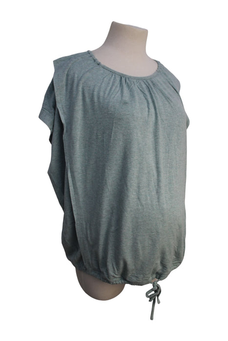 A Grey Short Sleeve Tops from Seraphine in size Maternity-M for maternity. (Back View)