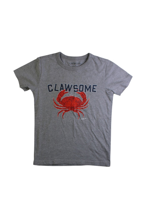 A Grey Short Sleeve T Shirts from Crewcuts in size 4T for boy. (Front View)
