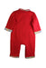 A Red Long Sleeve Jumpsuits from Mides in size 6-12M for girl. (Back View)