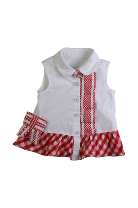 A White Sleeveless Tops from Nicholas & Bears in size 6-12M for girl. (Front View)