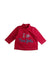 A Red Long Sleeve Tops from Chicco in size 0-3M for girl. (Front View)
