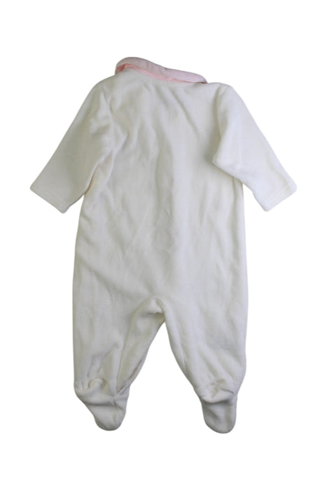 A White Onesies from Chickeeduck in size 0-3M for girl. (Back View)