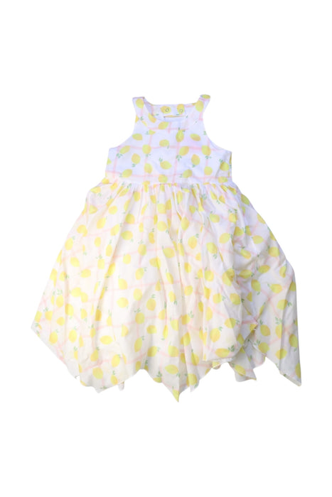 A Yellow Sleeveless Dresses from Isaac Mizrahi in size 7Y for girl. (Front View)