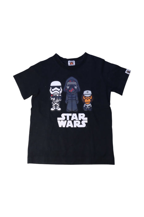 A Black Short Sleeve T Shirts from Bape by A Bathing Ape in size 5T for boy. (Front View)