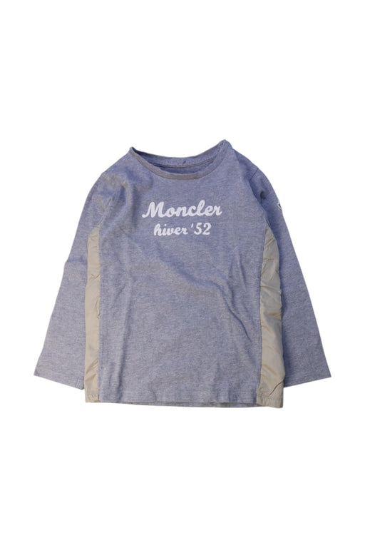 A Blue Long Sleeve T Shirts from Moncler in size 4T for boy. (Front View)