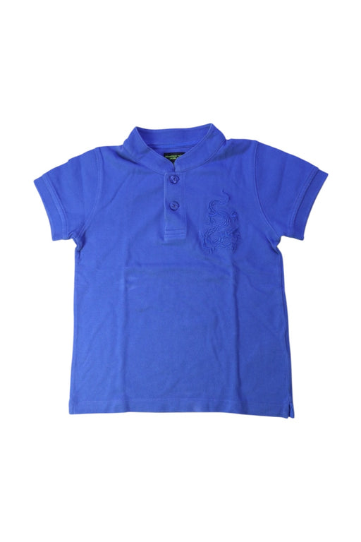 A Blue Short Sleeve Polos from Shanghai Tang in size 4T for boy. (Front View)