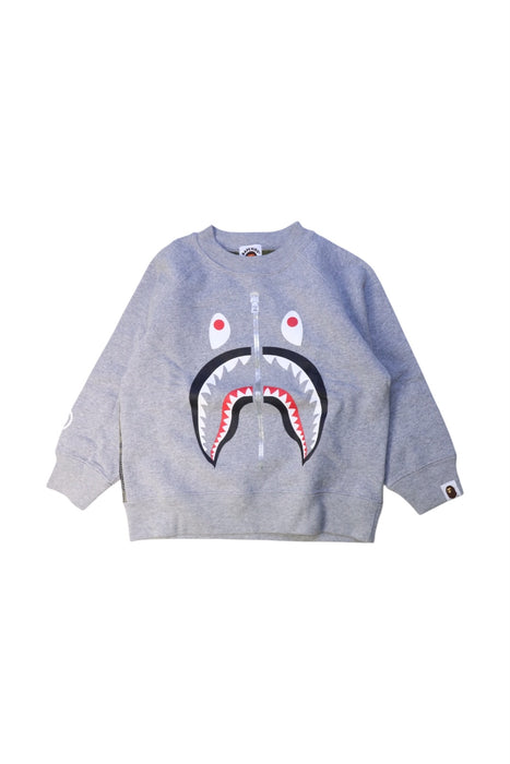 A Grey Crewneck Sweatshirts from Bape by A Bathing Ape in size 2T for neutral. (Front View)