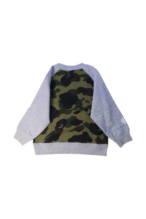 A Grey Crewneck Sweatshirts from Bape by A Bathing Ape in size 2T for neutral. (Back View)