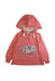 A Pink Hooded Sweatshirts from Nanos in size 5T for girl. (Front View)