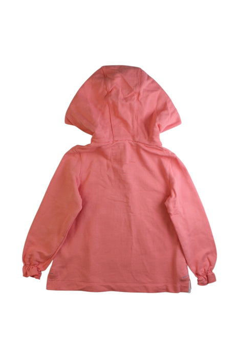 A Pink Hooded Sweatshirts from Nanos in size 5T for girl. (Back View)