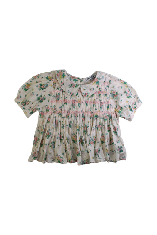 A Multicolour Short Sleeve Tops from Emile et Ida in size 6T for girl. (Front View)