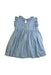 A Blue Sleeveless Dresses from Quincy Mae in size 4T for girl. (Back View)