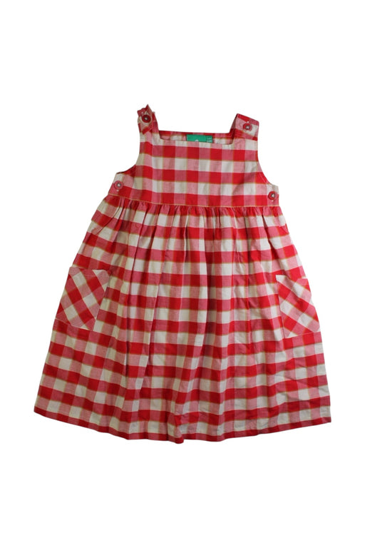 A Red Sleeveless Dresses from Little Green Radicals in size 3T for girl. (Front View)