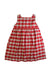 A Red Sleeveless Dresses from Little Green Radicals in size 3T for girl. (Back View)