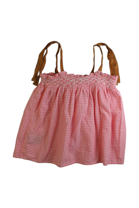 A Pink Sleeveless Tops from Emile et Ida in size 6T for girl. (Back View)