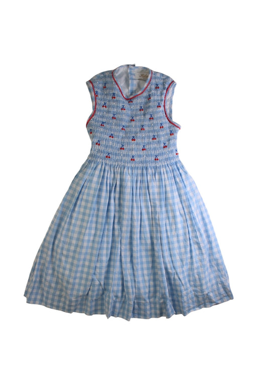 A Blue Sleeveless Dresses from Kidiwi in size 7Y for girl. (Front View)