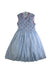 A Blue Sleeveless Dresses from Kidiwi in size 7Y for girl. (Front View)