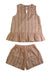 A Beige Shorts Sets from Laranjinha in size 6T for girl. (Back View)