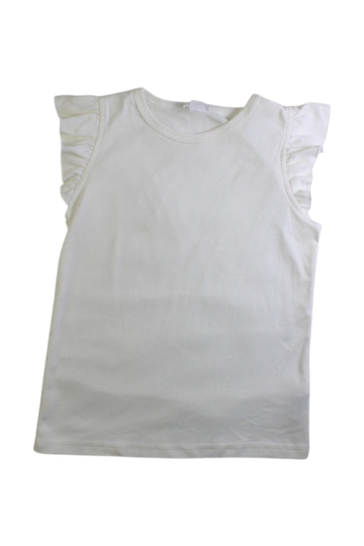 A White Sleeveless Tops from Jamie Kay in size 5T for girl. (Front View)