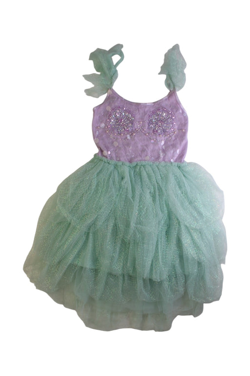 A Green Sleeveless Dresses from Tutu Du Monde in size 6T for girl. (Front View)