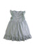 A Blue Sleeveless Dresses from Laranjinha in size 5T for girl. (Front View)