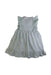 A Blue Sleeveless Dresses from Laranjinha in size 5T for girl. (Back View)