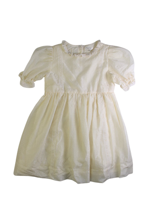 A Ivory Short Sleeve Dresses from Rylee + Cru in size 6T for girl. (Front View)