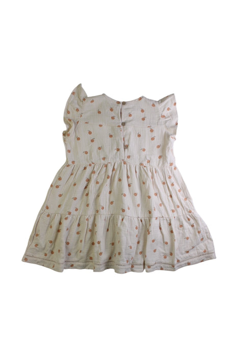 A White Sleeveless Dresses from Quincy Mae in size 4T for girl. (Back View)