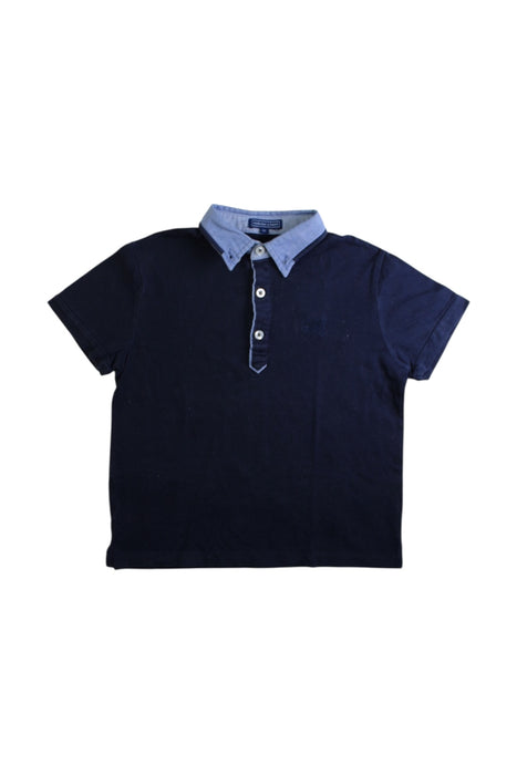 A Navy Short Sleeve Polos from Nicholas & Bears in size 6T for boy. (Front View)