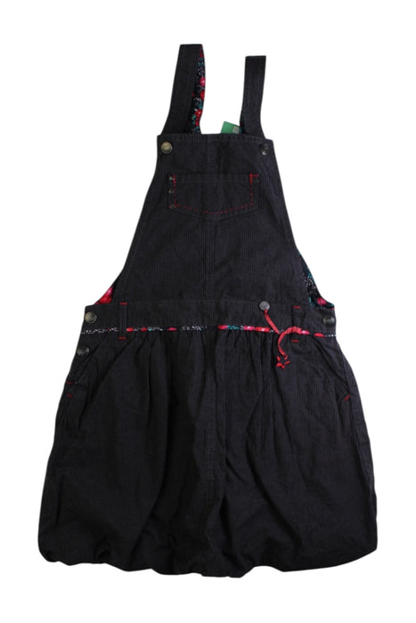 A Black Overall Dresses from La Compagnie des Petits in size 8Y for girl. (Front View)