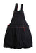A Black Overall Dresses from La Compagnie des Petits in size 8Y for girl. (Front View)