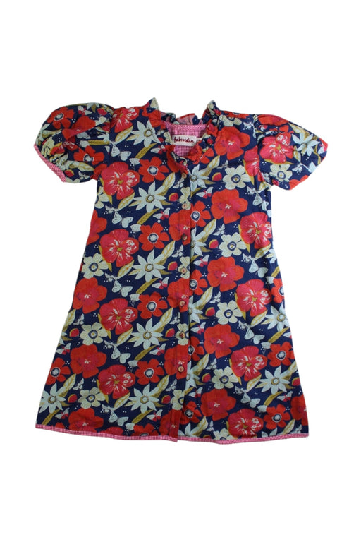 A Multicolour Short Sleeve Dresses from Fabindia in size 4T for girl. (Front View)