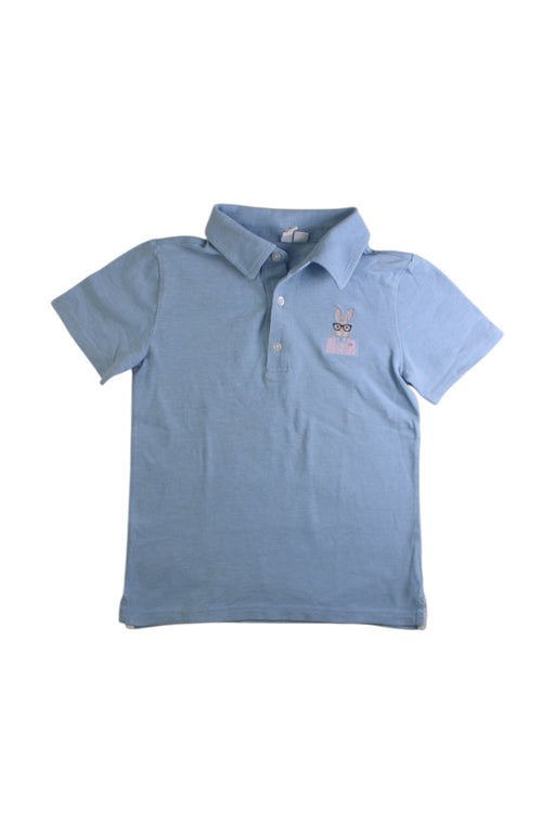 A Blue Short Sleeve Polos from Janie & Jack in size 6T for boy. (Front View)