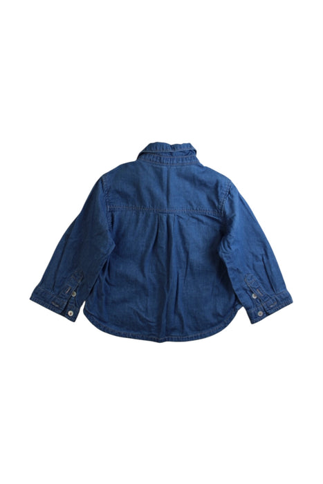 A Blue Long Sleeve Polos from Blue Dog Baby in size 12-18M for boy. (Back View)