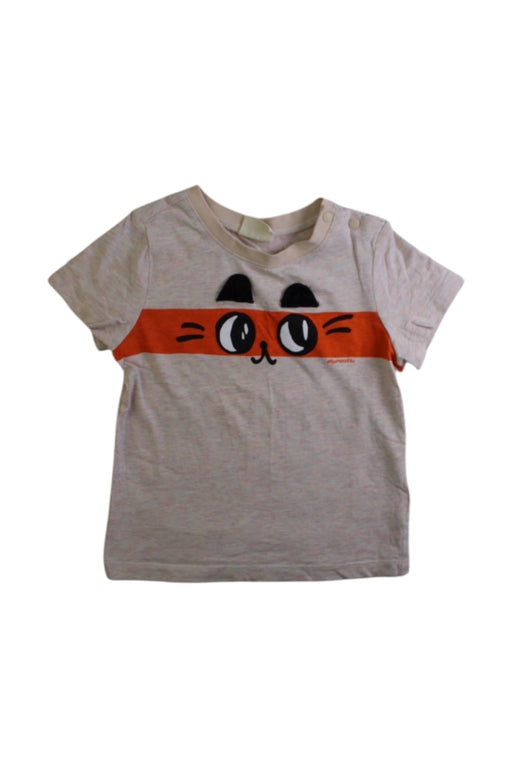 A Beige Short Sleeve T Shirts from Momonittu in size 2T for boy. (Front View)