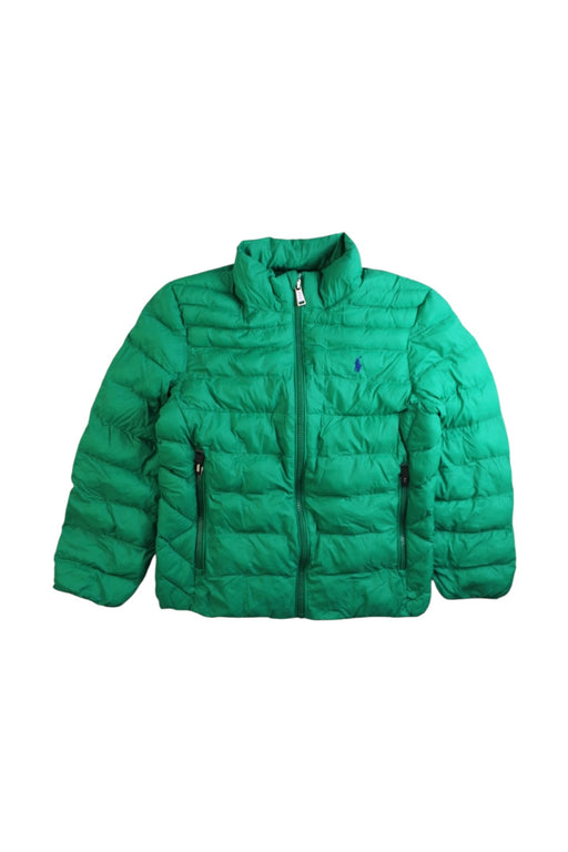 A Green Puffer/Quilted Coats & Outerwear from Polo Ralph Lauren in size 7Y for boy. (Front View)